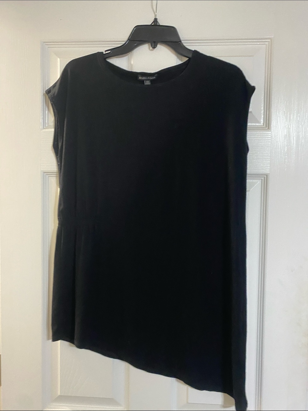 Eileen Fisher Black Sleeveless Asymmetric Tunic